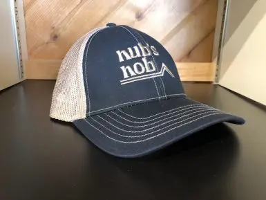 Navy Nub's Nob Washed Mesh Trucker's Cap - Nub's Nob Ski Area